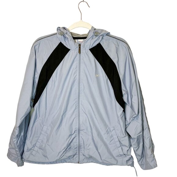 Reebok Jacket L Womens Colorblock Lined Hooded Full‎ Zip Size Large - Picture 8 of 8